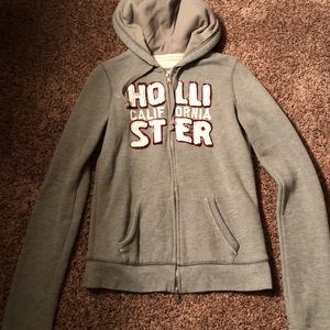 Hollister Hooded Zip Up Sweatshirt Size S